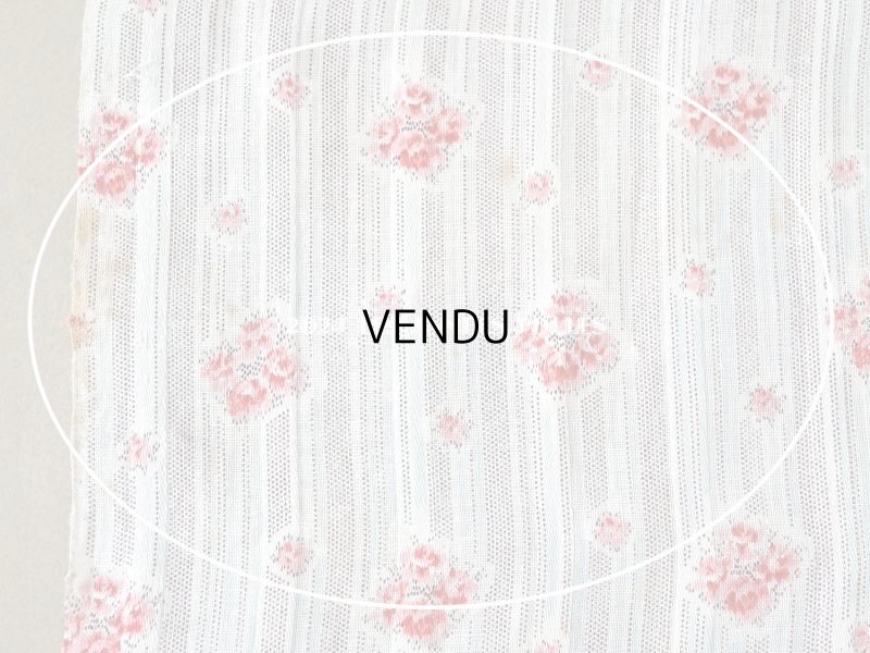 画像9: アンティーク  薔薇模様 コットン製 ファブリック 95×73cm