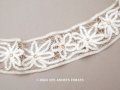 アンティーク 幅広 テープレース 花のモチーフ 7cm幅