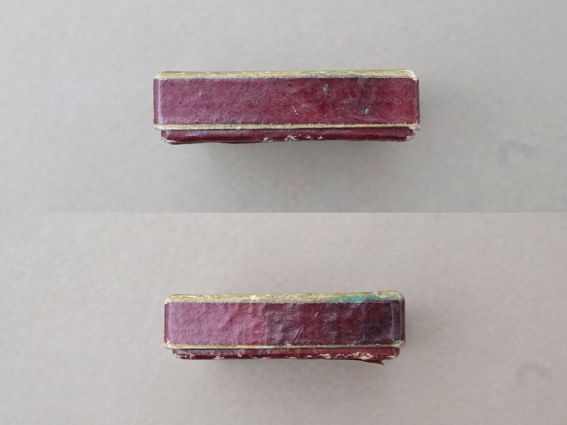 画像8: 19世紀末 アンティーク 家紋入り 小さな紙箱 ボルドー 