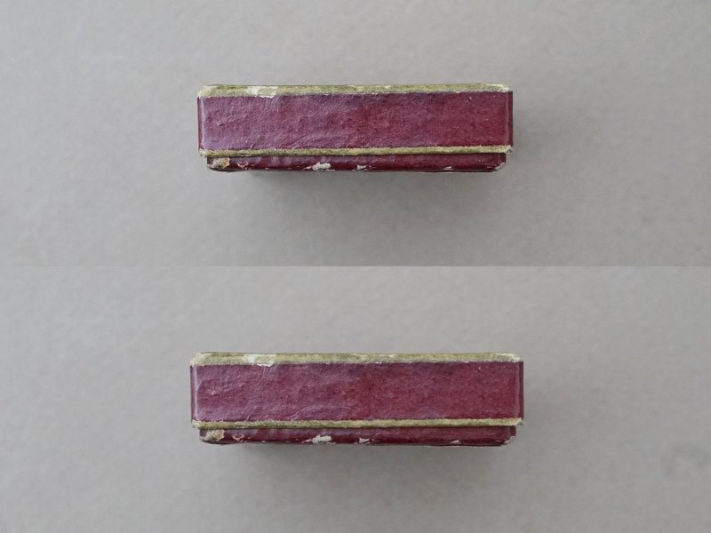 画像7: 19世紀末 アンティーク 家紋入り 小さな紙箱 ボルドー 