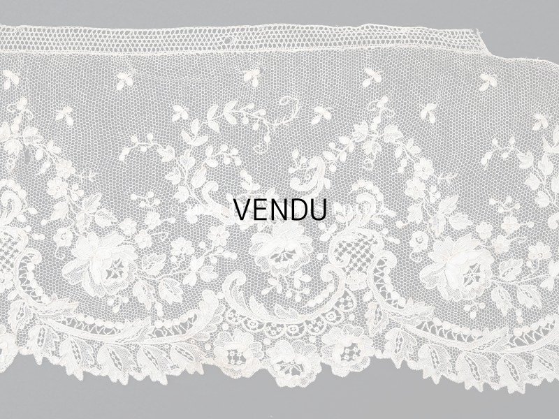 画像7: 18世紀末~19世紀初頭 アンティーク  アランソンレース 0.8m 12.4cm幅 ミュージアムピース