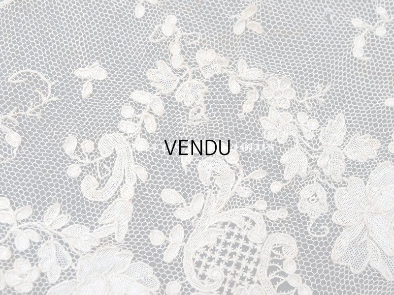 画像12: 18世紀末~19世紀初頭 アンティーク  アランソンレース 0.8m 12.4cm幅 ミュージアムピース