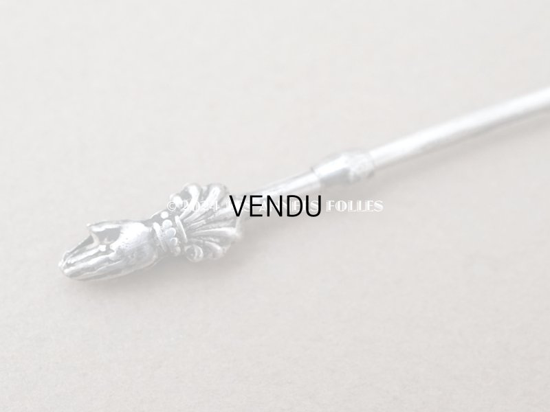 画像6: アンティーク シルバー製 ハンドモチーフのクリップ ドレス用