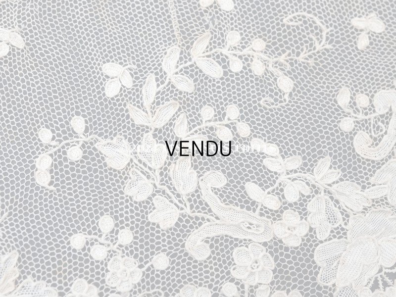 画像11: 18世紀末~19世紀初頭 アンティーク  アランソンレース 0.8m 12.4cm幅 ミュージアムピース