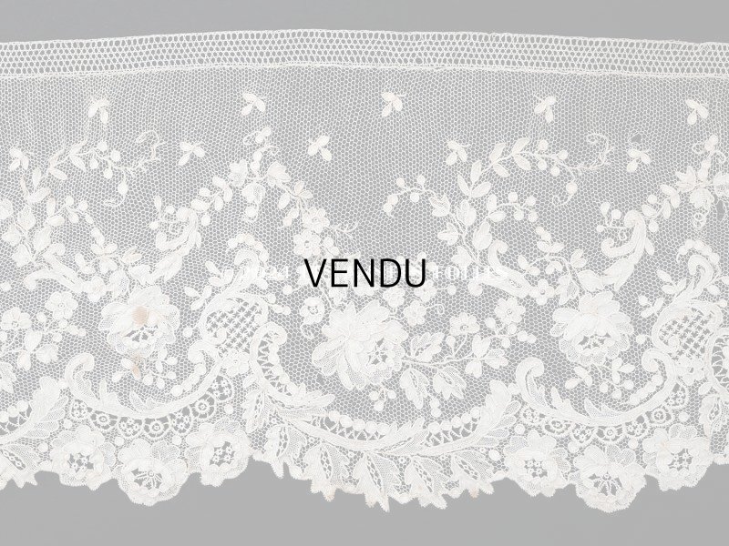 画像6: 18世紀末~19世紀初頭 アンティーク  アランソンレース 0.8m 12.4cm幅 ミュージアムピース