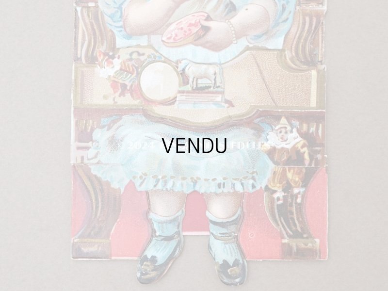 画像6: アンティーク 立体クロモ お菓子と少女 - AU BON MARCHE -
