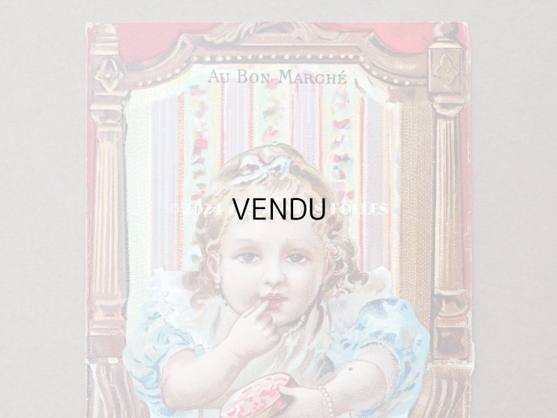 画像5: アンティーク 立体クロモ お菓子と少女 - AU BON MARCHE -