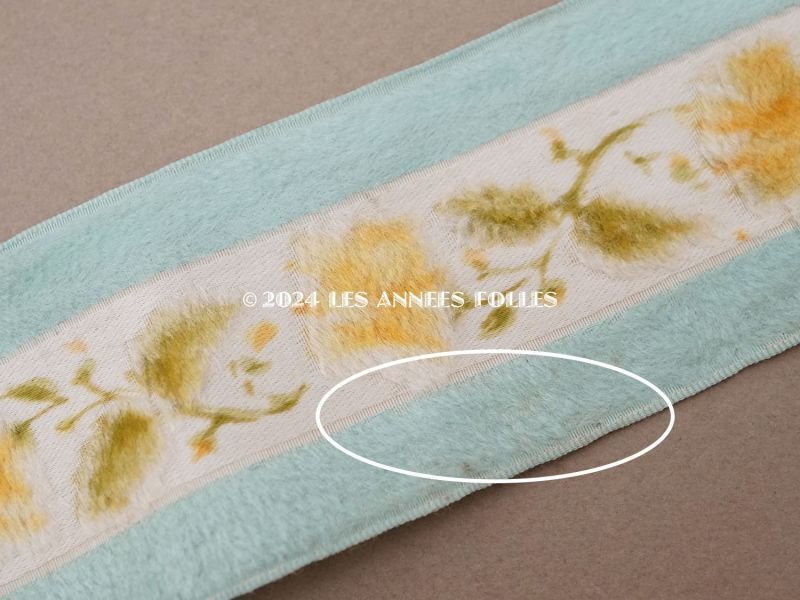 画像7: 19世紀末 アンティーク シルクリボン フロック加工 59cm