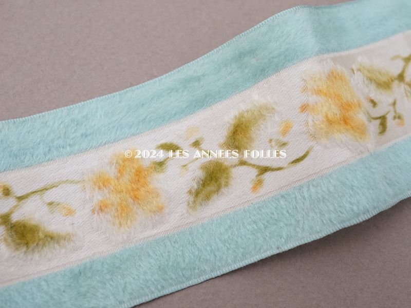 画像3: 19世紀末 アンティーク シルクリボン フロック加工 59cm