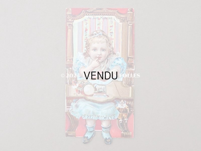 画像4: アンティーク 立体クロモ お菓子と少女 - AU BON MARCHE -