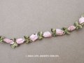 アンティーク シルク製 薔薇のロココトリム パウダーピンク 40cm