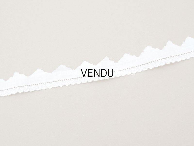 画像8: アンティーク スカラップレース ドット刺繍入り 