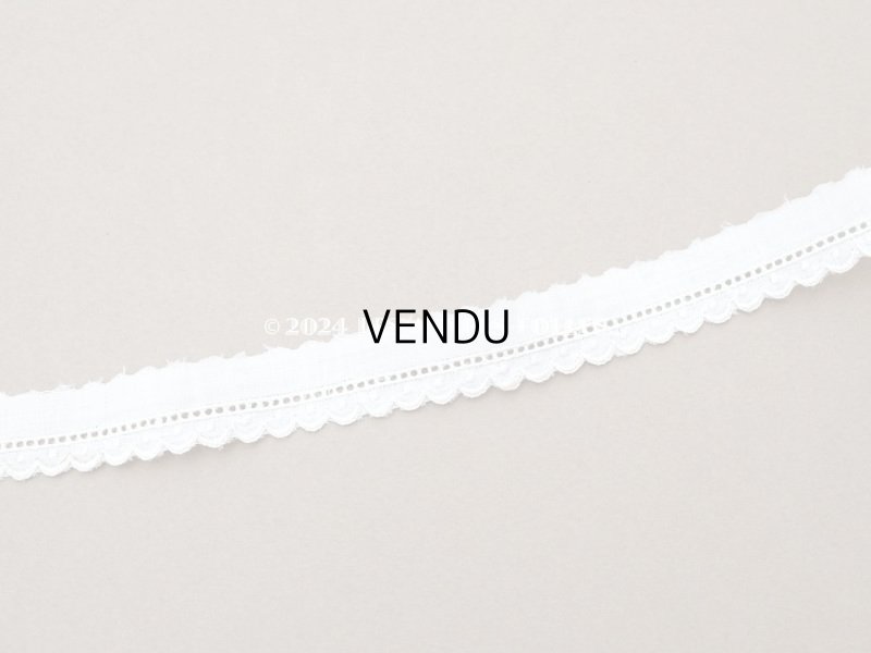 画像5: アンティーク スカラップレース ドット刺繍入り 