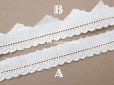 画像2: アンティーク スカラップレース ドット刺繍入り  (2)
