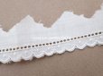 画像7: アンティーク スカラップレース ドット刺繍入り 