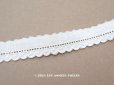画像1: アンティーク スカラップレース ドット刺繍入り  (1)