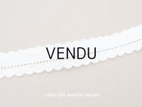 アンティーク スカラップレース ドット刺繍入り 