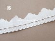 画像6: アンティーク スカラップレース ドット刺繍入り 