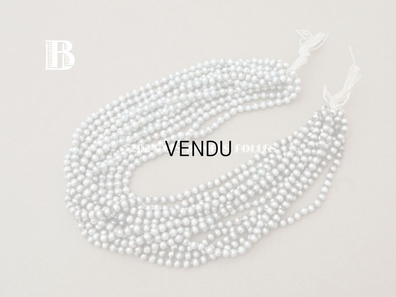 画像5: アンティーク サフィレット色 スフレビーズ ラウンド型 4mm 約750〜900ピースのセット 吹きガラス製ビーズ 