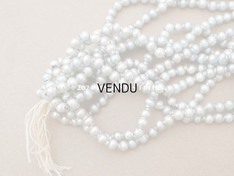 画像3: アンティーク サフィレット色 スフレビーズ ラウンド型 4mm 約750〜900ピースのセット 吹きガラス製ビーズ 