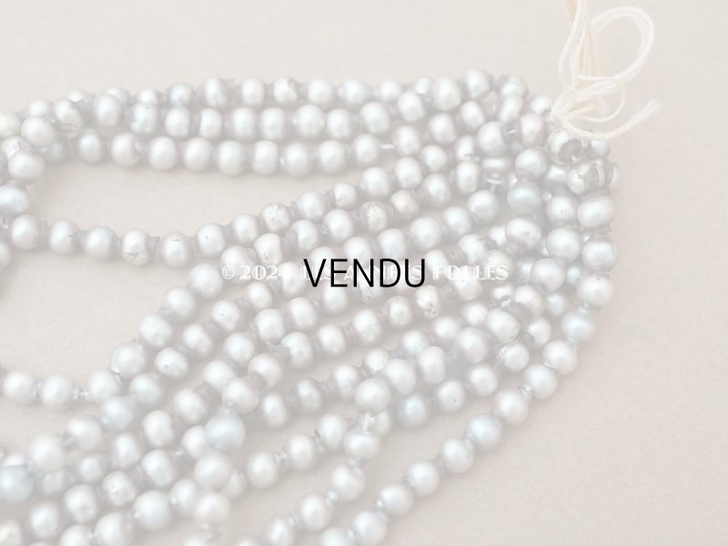 画像6: アンティーク サフィレット色 スフレビーズ ラウンド型 4mm 約750〜900ピースのセット 吹きガラス製ビーズ 