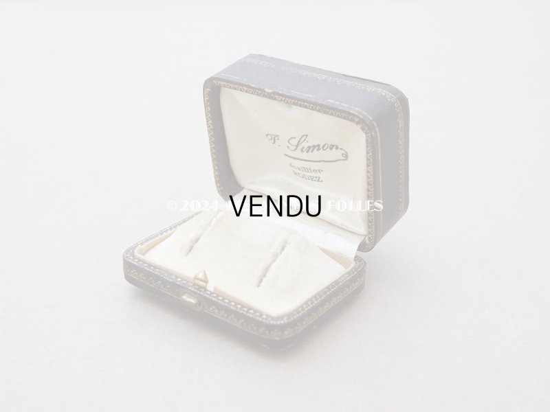 画像7: アンティーク 金彩入り ピアス用 ジュエリーボックス チョコレートブラウン