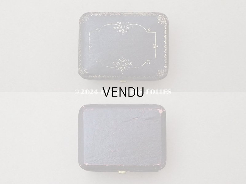 画像3: アンティーク 金彩入り ピアス用 ジュエリーボックス チョコレートブラウン