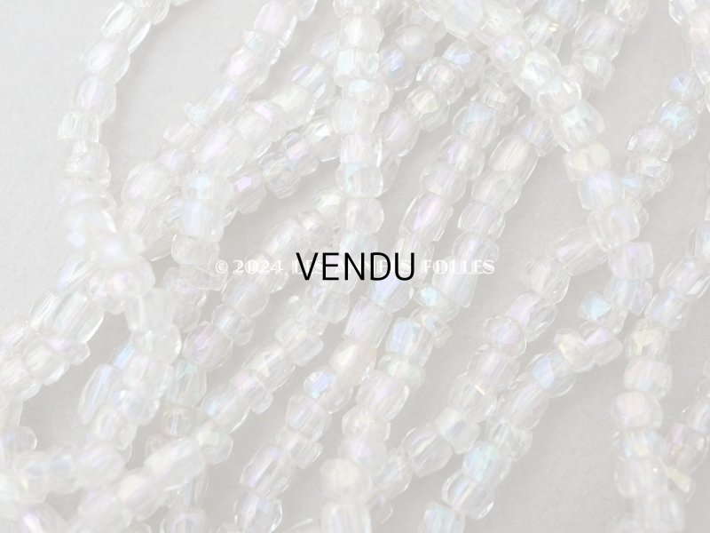 画像5: アンティーク オーロラ色 カット入り ガラスビーズ シードビーズ 