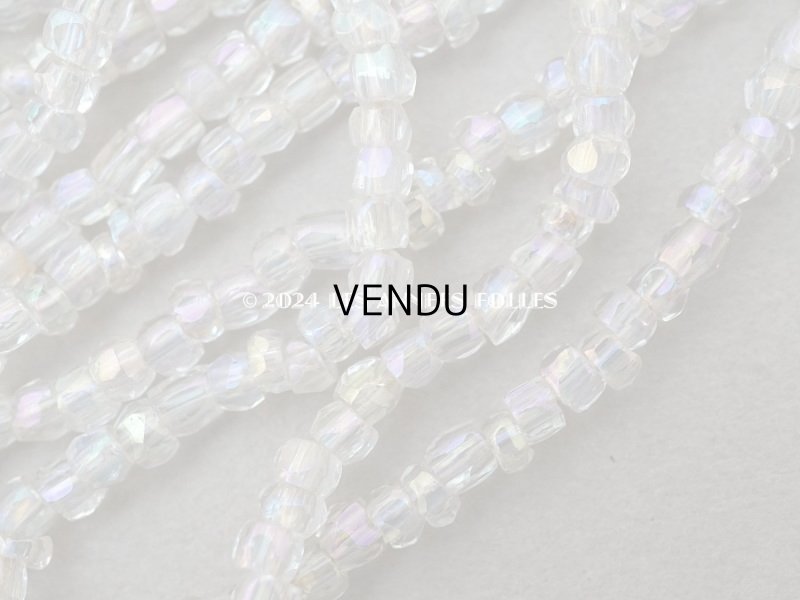 画像4: アンティーク オーロラ色 カット入り ガラスビーズ シードビーズ 