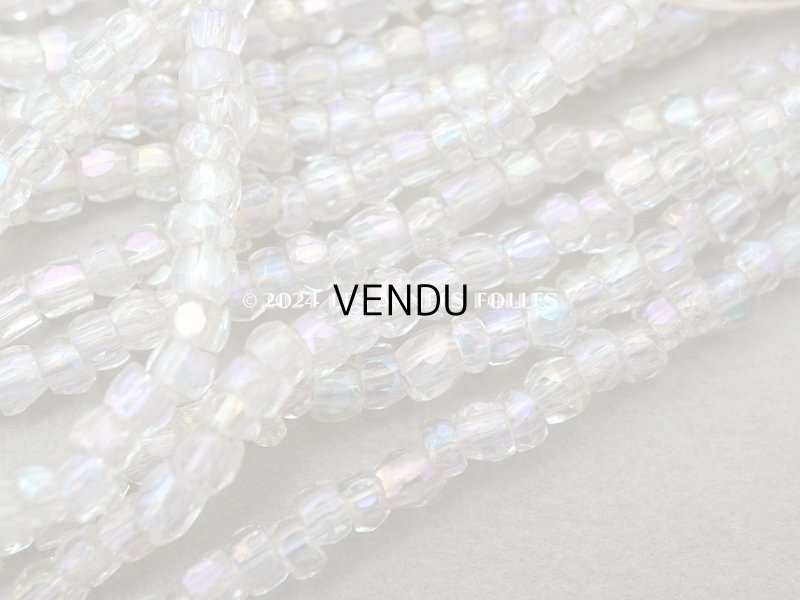 画像3: アンティーク オーロラ色 カット入り ガラスビーズ シードビーズ 