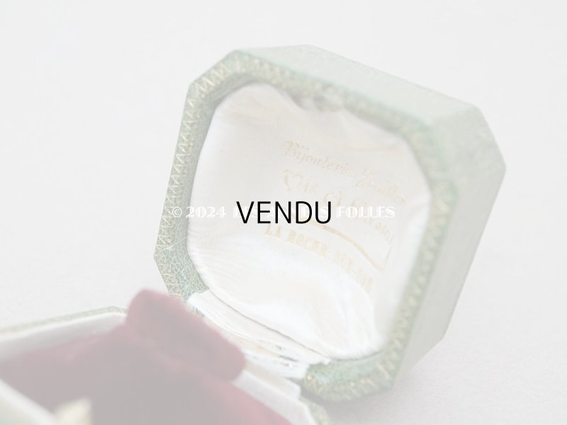 画像7: アンティーク 金彩入り リングボックス  ジュエリーボックス グリーン