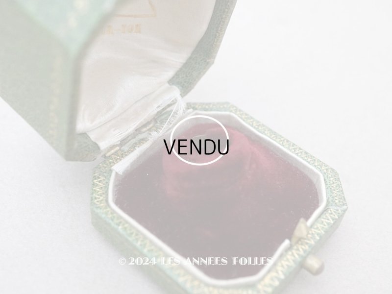 画像8: アンティーク 金彩入り リングボックス  ジュエリーボックス グリーン