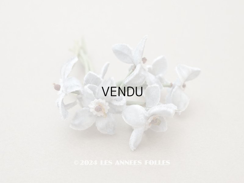画像1: アンティーク ベルベットの布花　