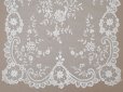 画像6: アンティーク ウェディングヴェール 花のモチーフ 約55×258cm アプリカシオン・アングルテール 