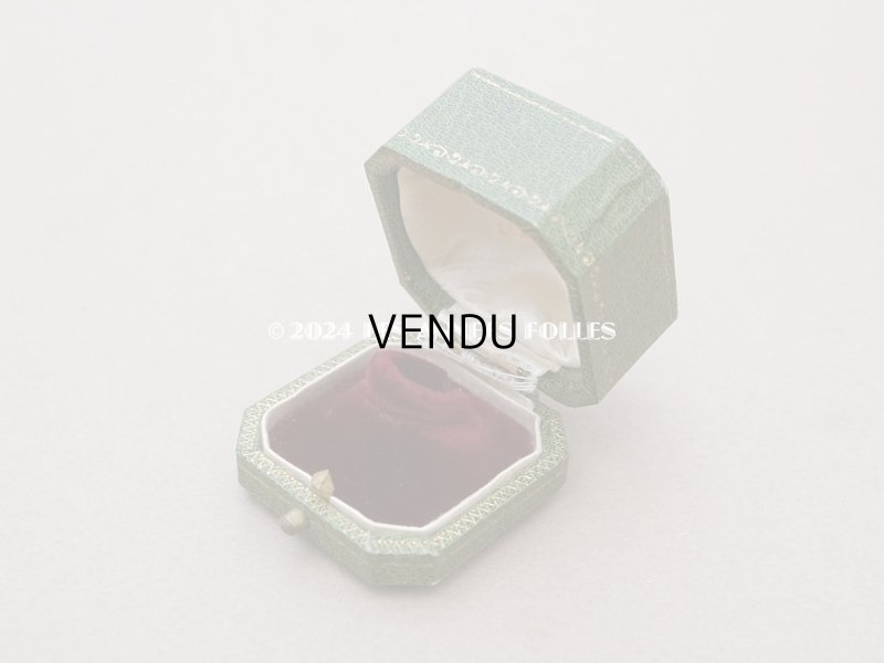 画像2: アンティーク 金彩入り リングボックス  ジュエリーボックス グリーン