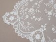 画像4: アンティーク ウェディングヴェール 花のモチーフ 約55×258cm アプリカシオン・アングルテール 