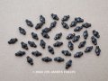 アンティーク フレンチジェット ビーズ カット入り 5×9mm 約39ピース 