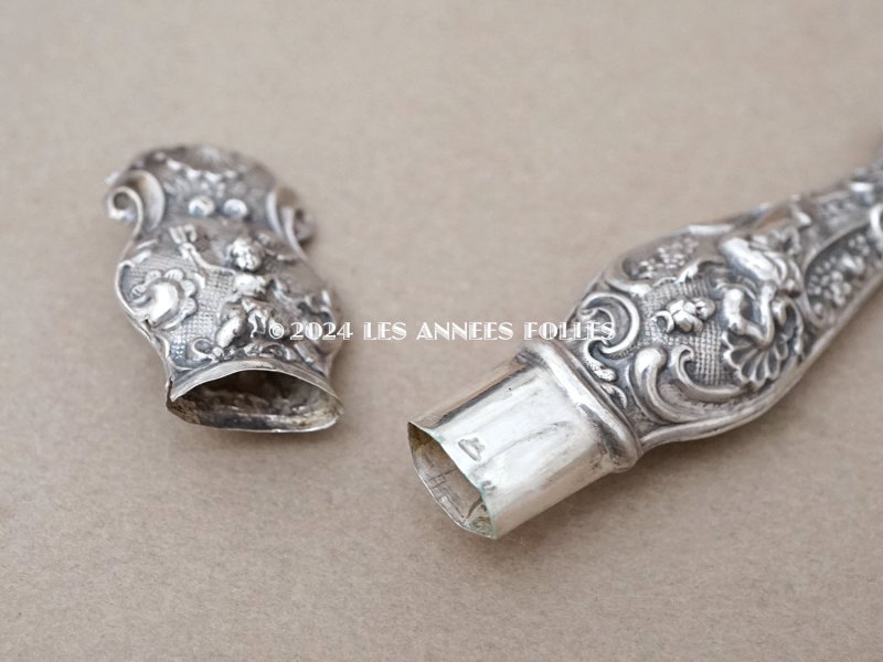 画像6: アンティーク シルバー製 天使のニードルケース ロココ調 