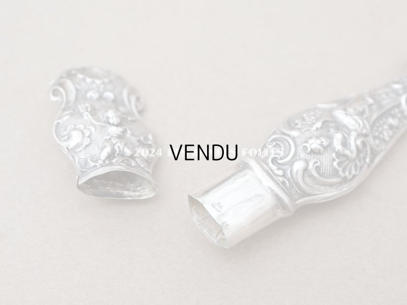 画像6: ＊蚤の市＊アンティーク シルバー製 天使のニードルケース ロココ調 