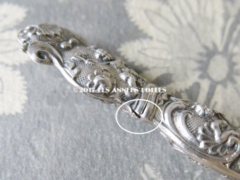 画像8: アンティーク シルバー製 天使のニードルケース ロココ調 