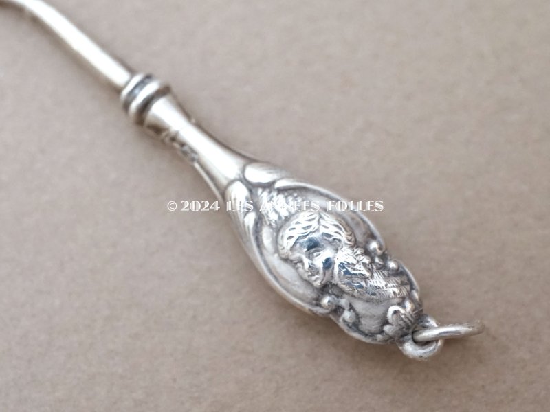 画像4: アンティーク  英国製 シルバー製 天使の小さなかぎ針 シャトレーヌ用 