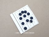 アンティーク ドール用 シルク製 くるみボタン 極小 7mm  マリンブルー 11ピースのセット