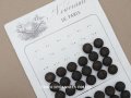 19世紀末 アンティーク シルク製 くるみボタン 14mm 56ピース 黒&ブラウンのダミエ柄