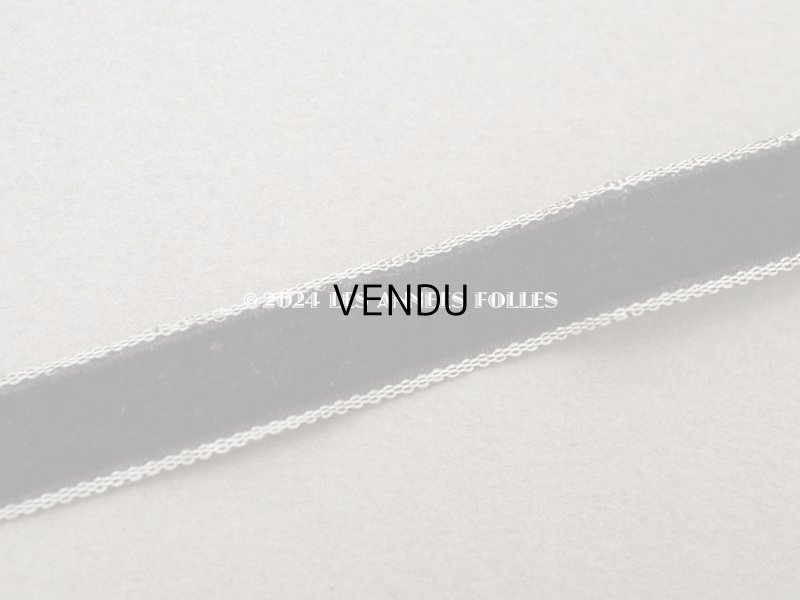 画像7: 19世紀末 アンティーク シルク製 黒 ベルベットリボン ホワイトの縁取り 1m 10mm幅