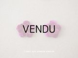 ＊蚤の市＊アンティーク 布花材料  2重の花びら 7ピースのセット ベルベット  ボルドー 20mm