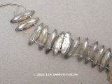 アンティーク ガラスビーズ カット入り ナベット  5×18mm 12ピースのセット
