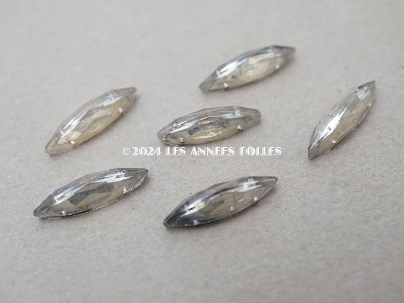 画像3: アンティーク ガラスビーズ カット入り ナベット  5×18mm 12ピースのセット