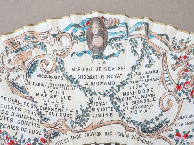 画像6: アンティーク『マルキーズ・ ドゥ・セヴィニエ』のファン - MARQUISE DE SEVIGNE PARIS -