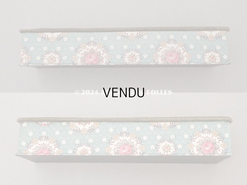 画像6: アンティーク 薔薇のメダイヨン グローブボックス カルトナージュボックス オリーブグリーン