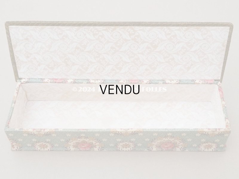 画像8: アンティーク 薔薇のメダイヨン グローブボックス カルトナージュボックス オリーブグリーン